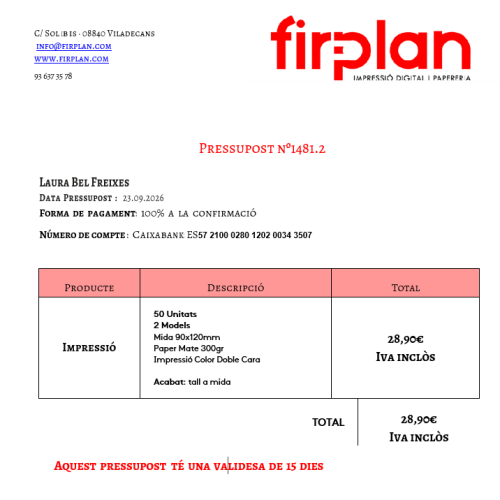 Firplan - Presupuesto 1481.2 - 1481,2